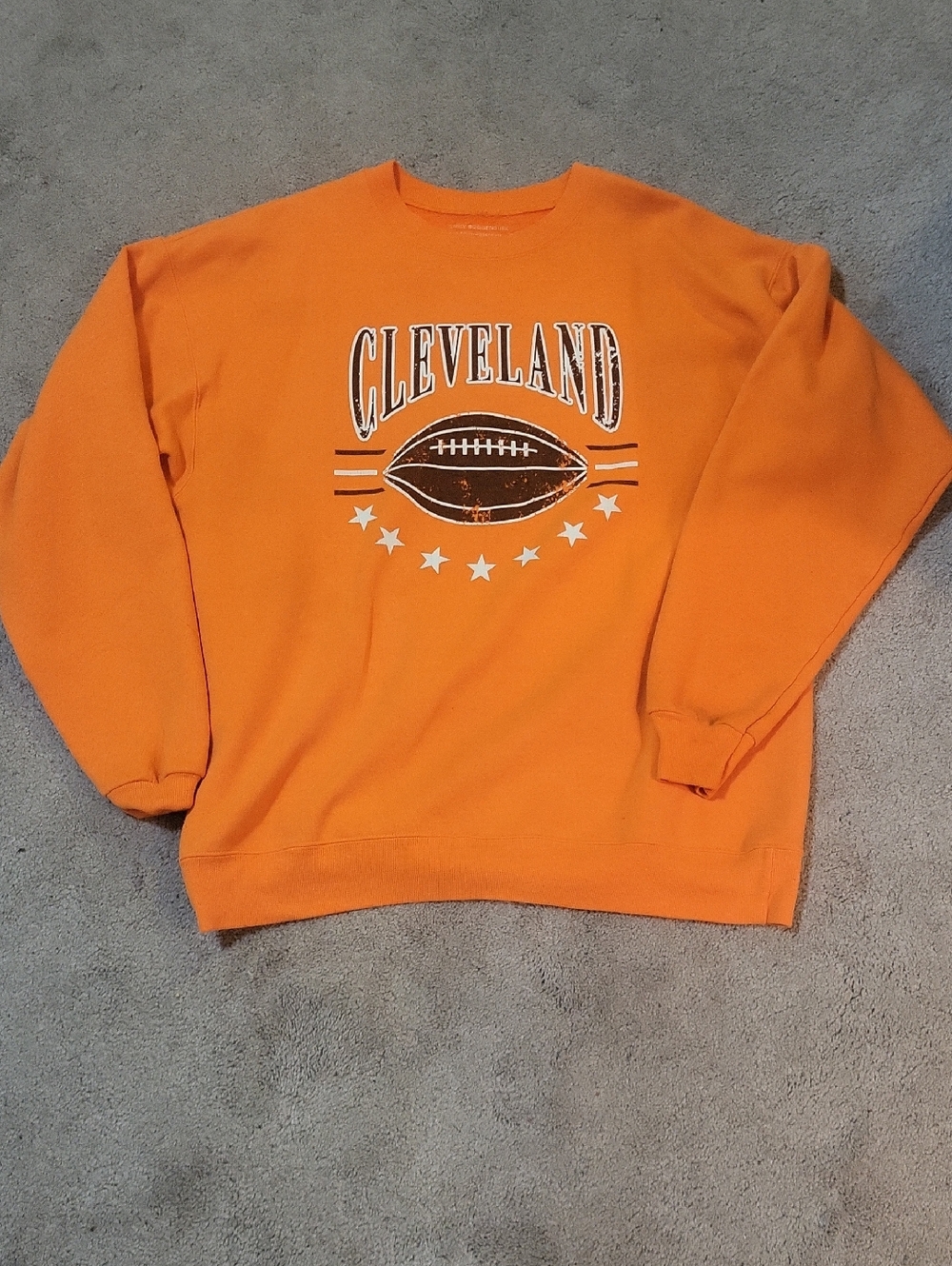 Cleveland Browns Orange Crewneck Sweatshirt